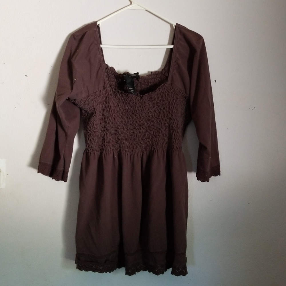 Off shoulders brown fashion top